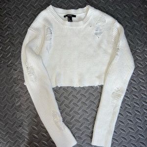 Distressed sweater